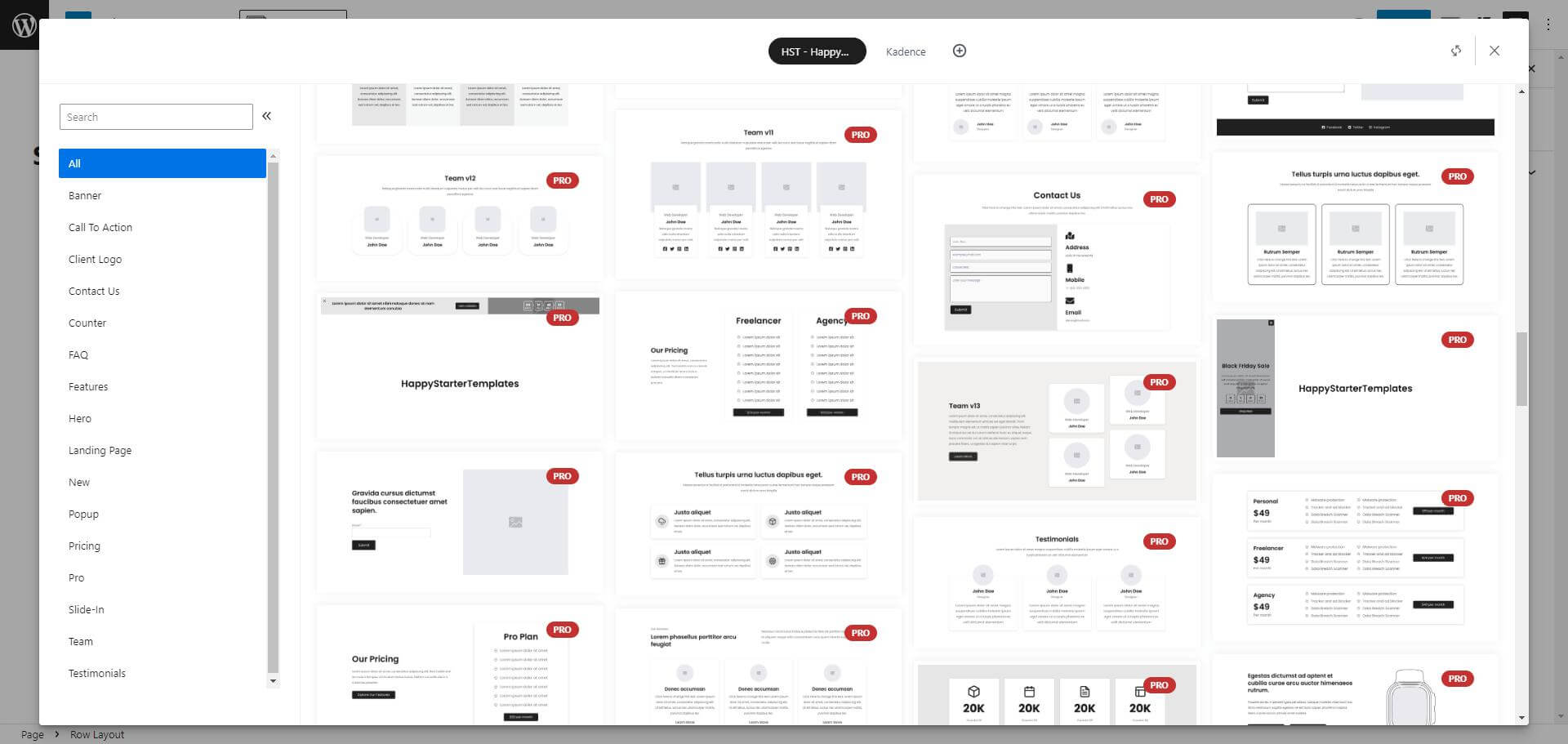 kadence starter templates, Starter Templates, kadence blocks